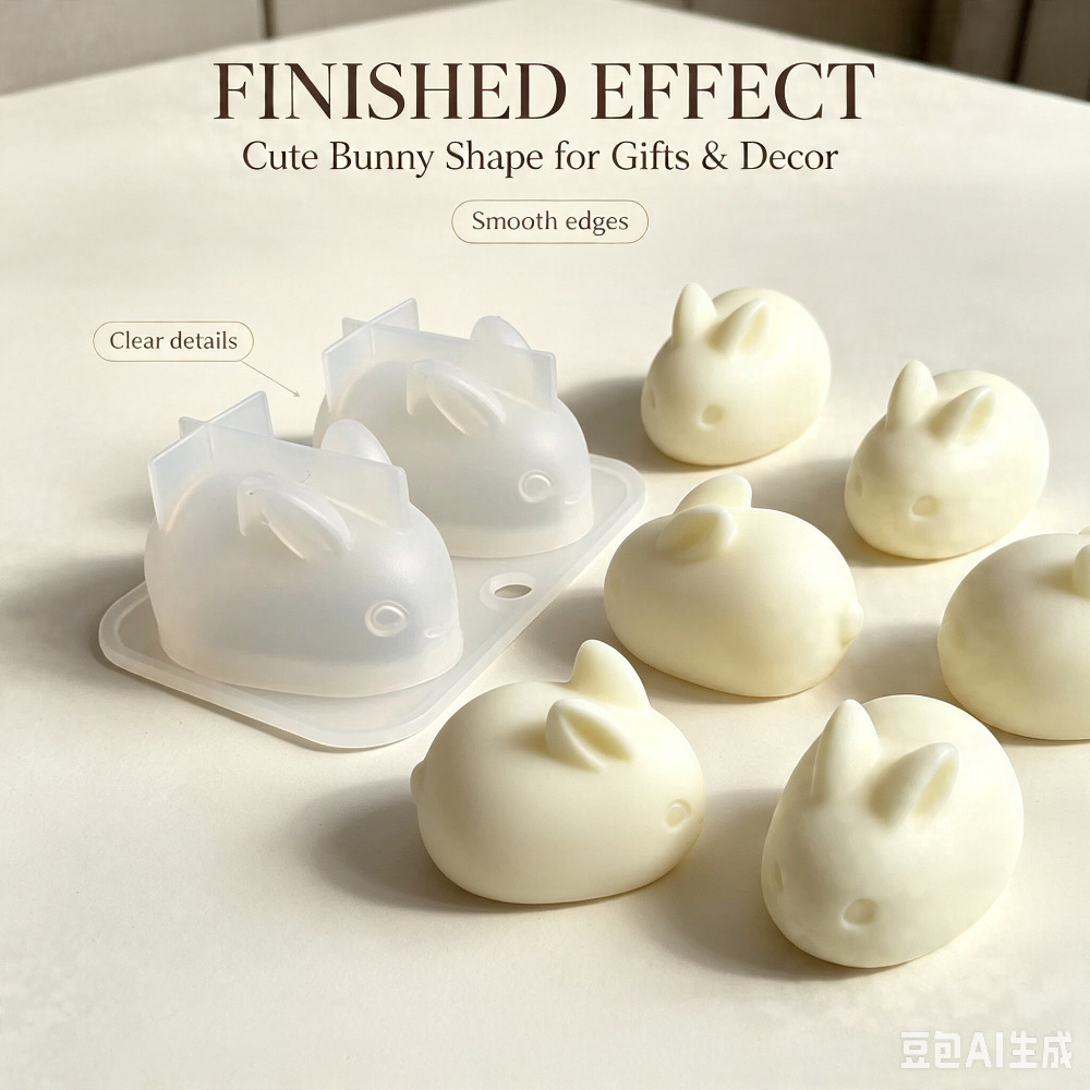 3D Mini Rabbit Silicone Mold F - огляд і ціна Soap Making Equipment