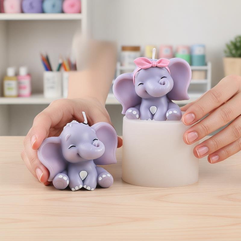 Cute 3D Elephant Silicone Cand - огляд і ціна Soap Making Equipment