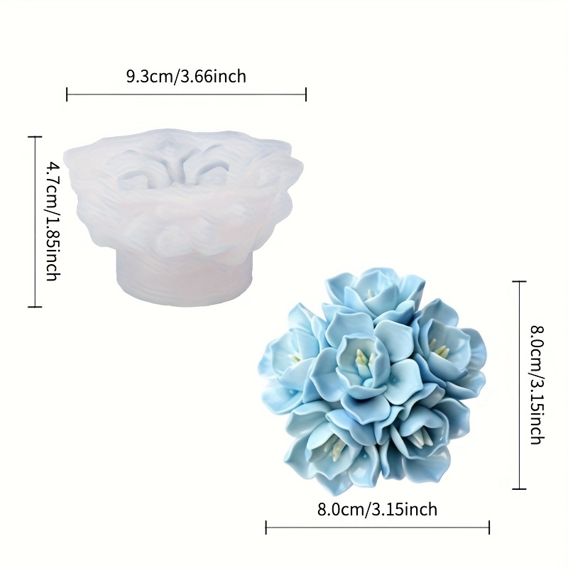 1 Hydrangea Candle Silicone Mo - огляд і ціна Soap Making Equipment