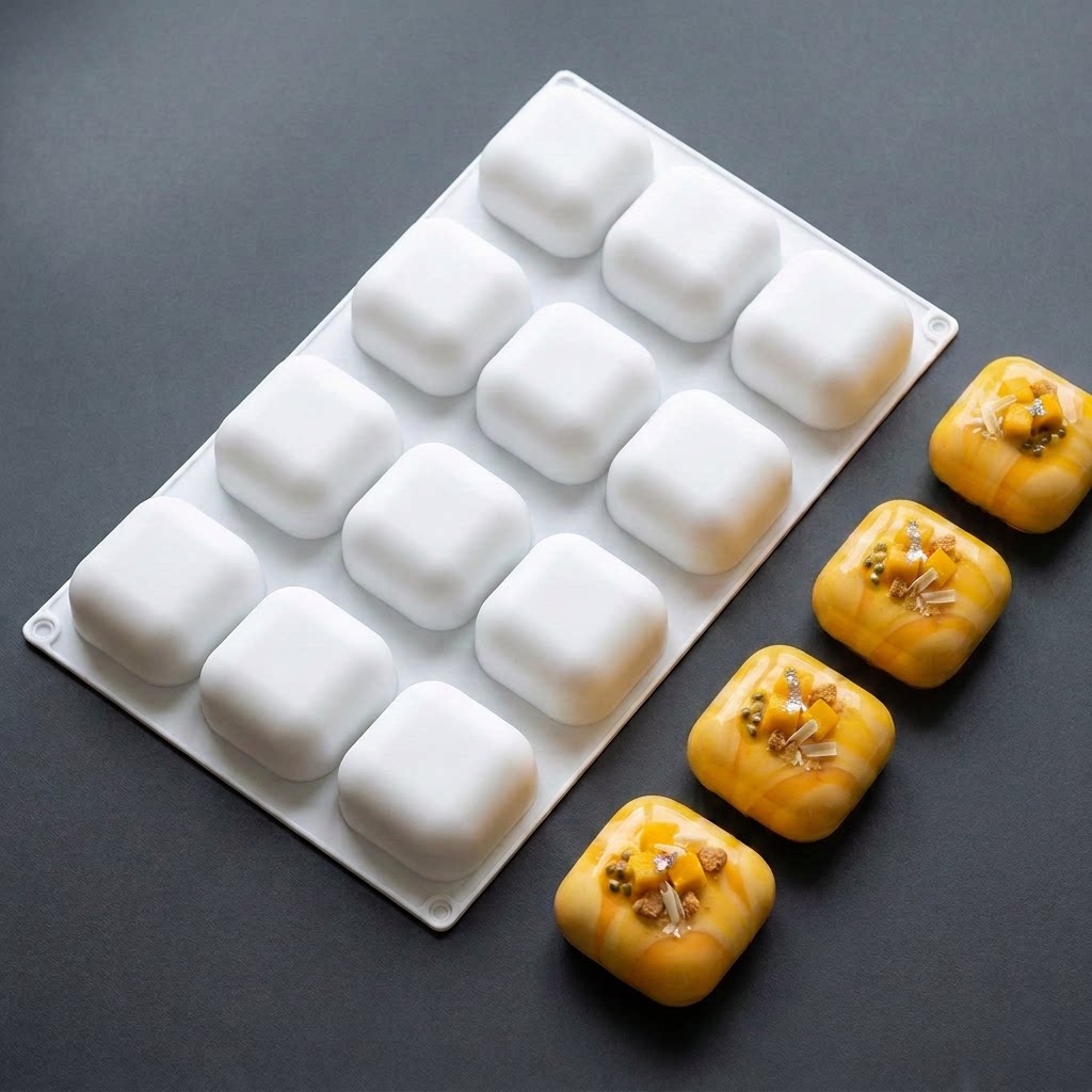 12-Cavity Square Pillow Silico - огляд і ціна Soap Making Equipment