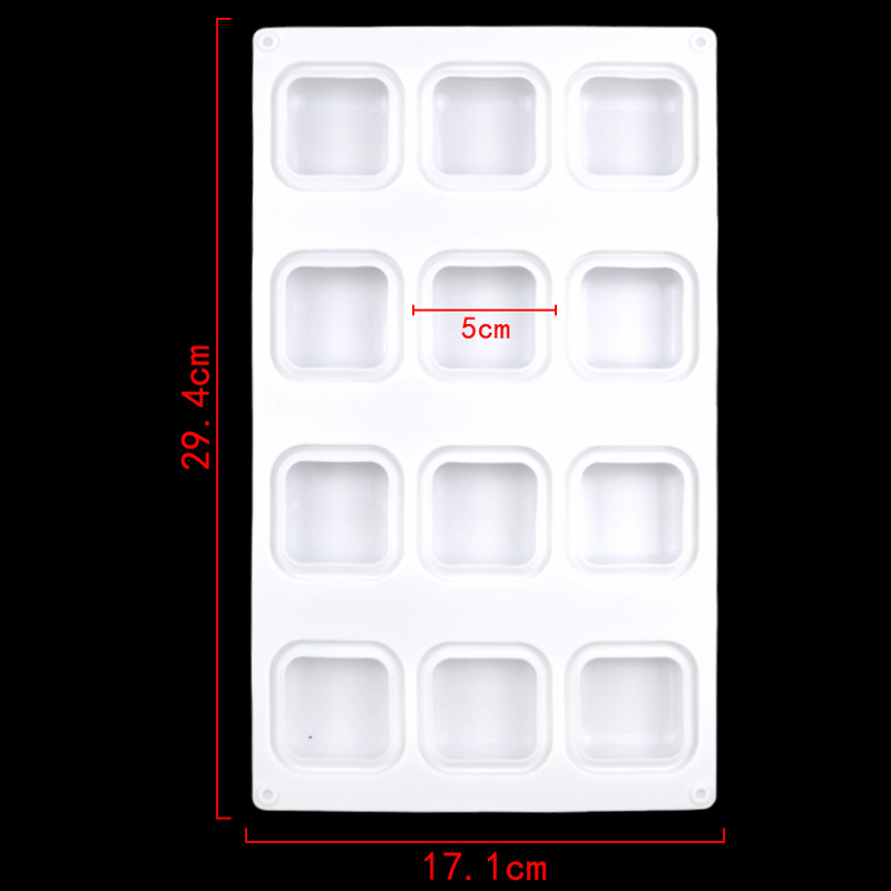 12-Cavity Square Pillow Silico - огляд і ціна Soap Making Equipment