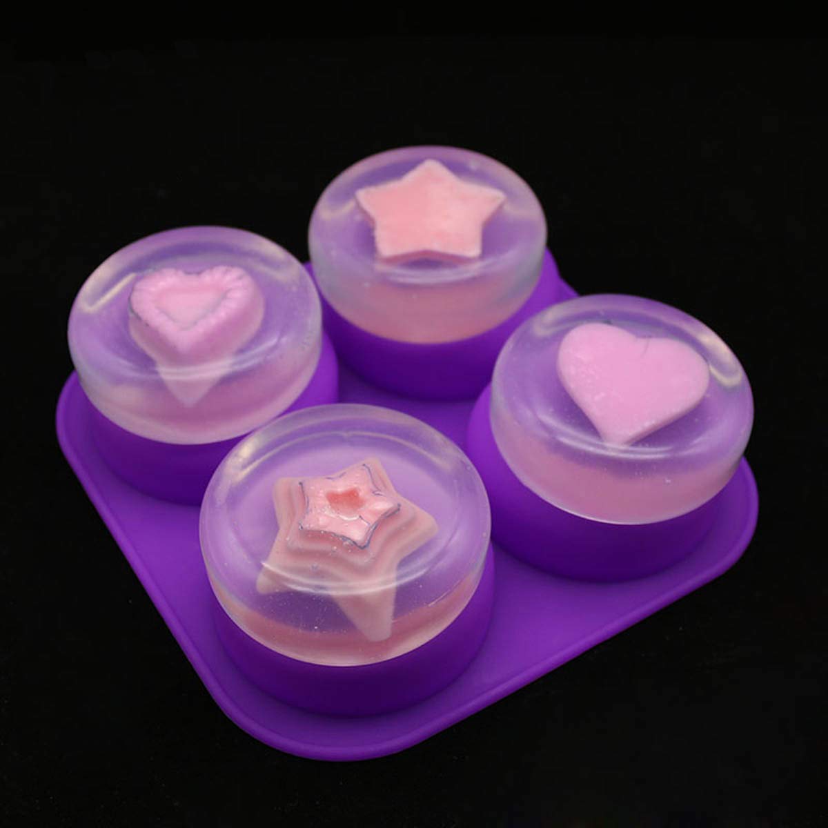 1-2 PCS 4 Cavity Reusable Roun - огляд і ціна Soap Making Equipment
