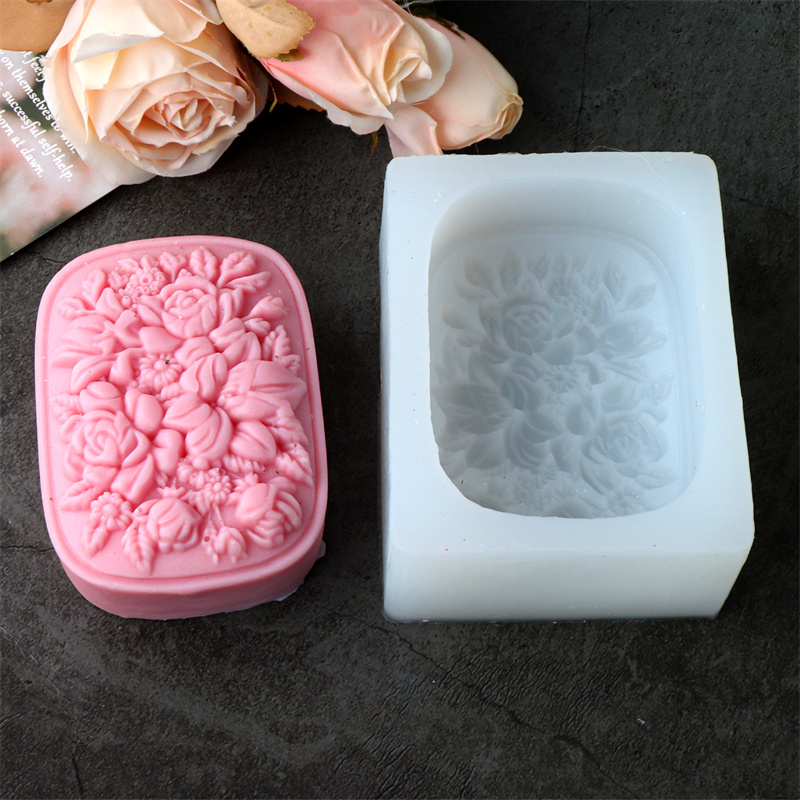 Square Floral Silicone Soap Mo - огляд і ціна Soap Making Business