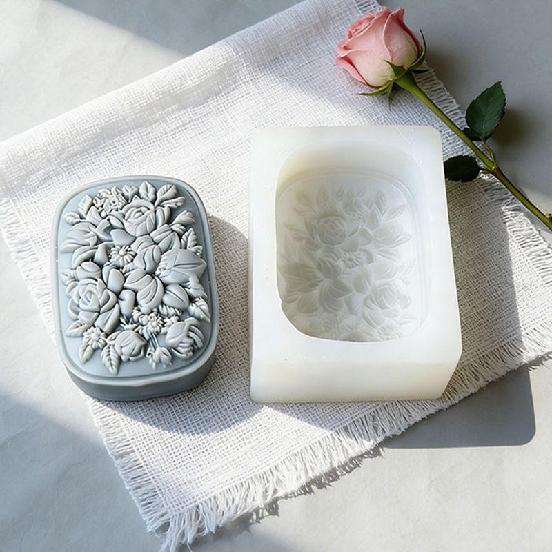 Square Floral Silicone Soap Mo - огляд і ціна Soap Making Business